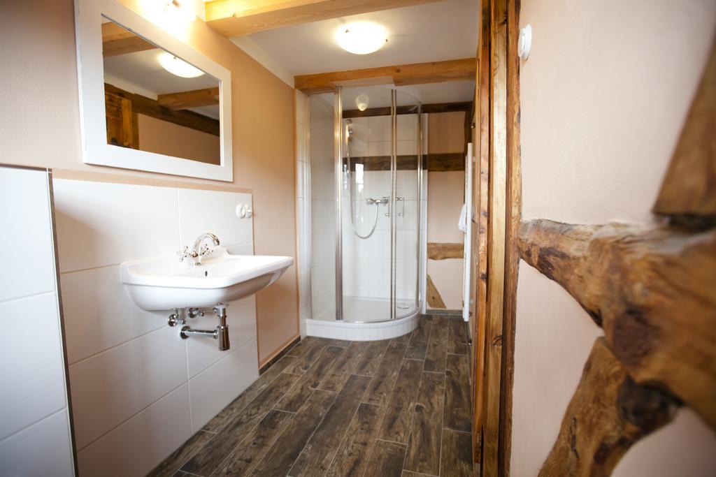 Pension Alte Schmiede Zabeltitz Kamer foto