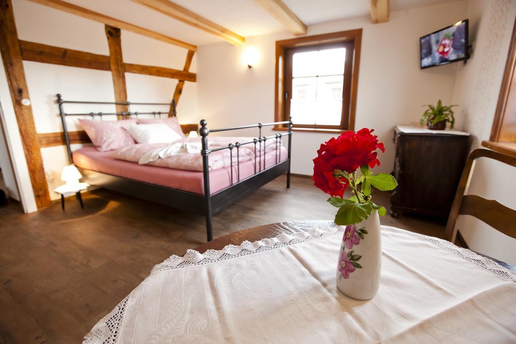 Pension Alte Schmiede Zabeltitz Kamer foto